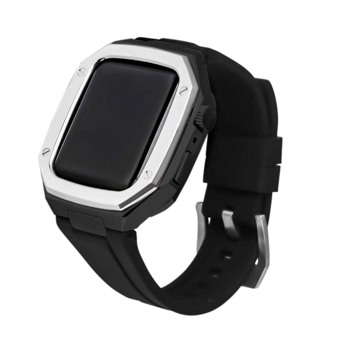 BG3☆Apple Watchラバーベルトジルコニアステンレスカバーバンド BG3☆Apple Watchラバーベルトジルコニアステンレスカバーバンド